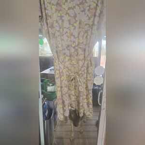 Lane Bryant Floral Dress - Yellow and Gray Size 22-24 Plus Size